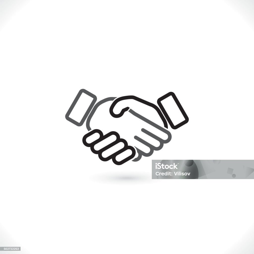 handshake handshake vector icon. eps10 Abstract stock vector