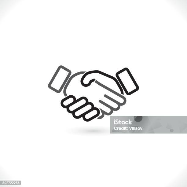 Handshake Stock Illustration - Download Image Now - Abstract, Black Color, Business