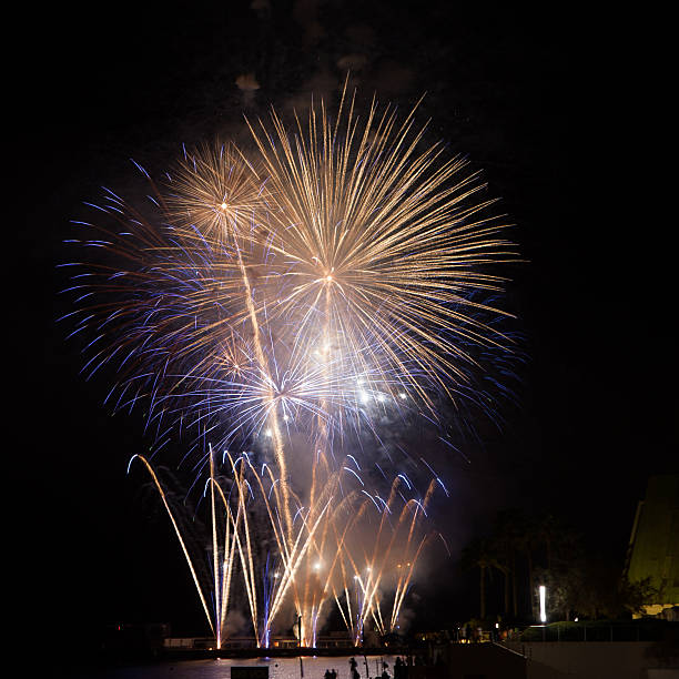 istock Big fireworks from Monaco port, competition 502722469