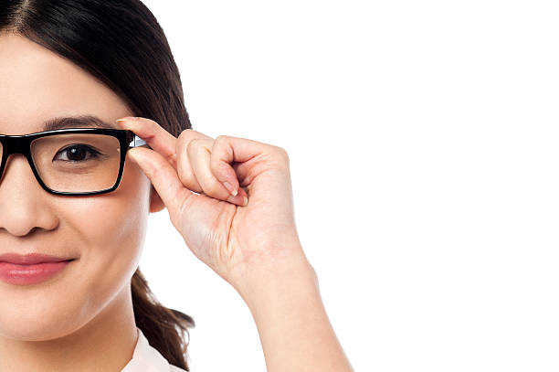 istock Pretty girl adjusting her spectacles 502723199