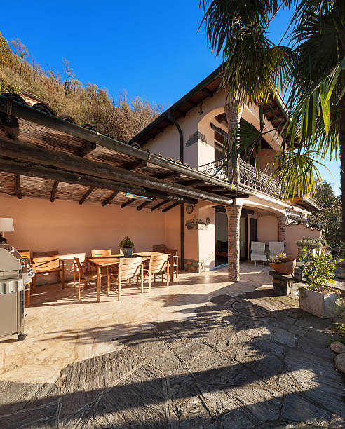 istock house, veranda at sunset 502723792