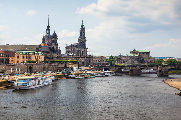 istock Tourist boats on Elbe River in Dresden 502724926