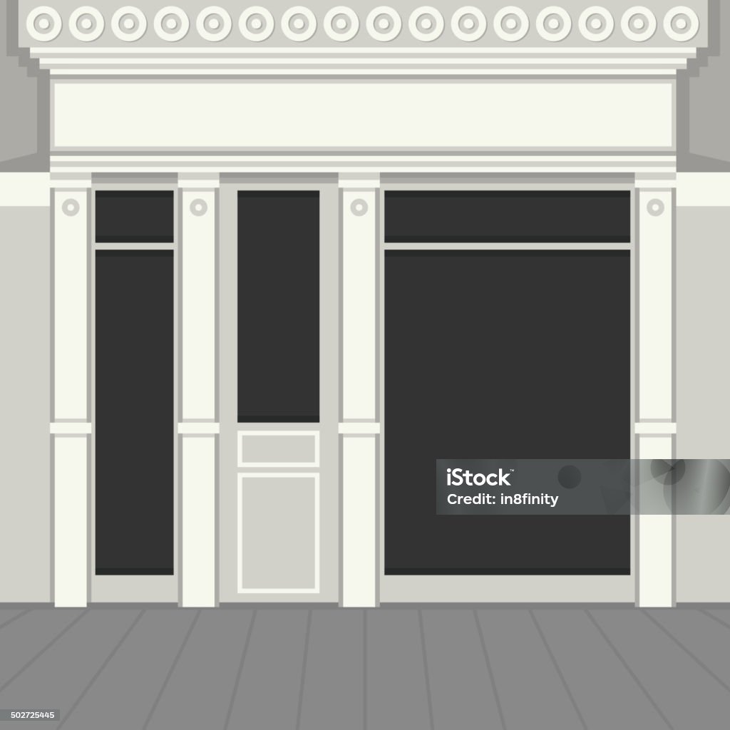 Storefront Windows Vector Shopfront With Black Windows Light Store Facade Vector Stock ...