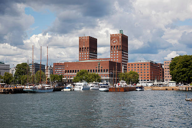 istock Oslo harbor and City Hall.. 502725861