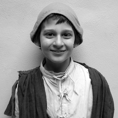 Taggia, Italy - February 28, 2010: Participant of medieval costume party. For over 30 years, in the historic city of Taggia, concludes the feast of St. Benedict with a great display of historical commemoration. Celebrations 