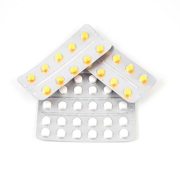 istock Packs of pills isolated on white background 502727574
