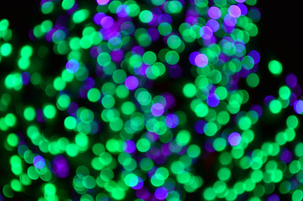 Green, purple defocus lights