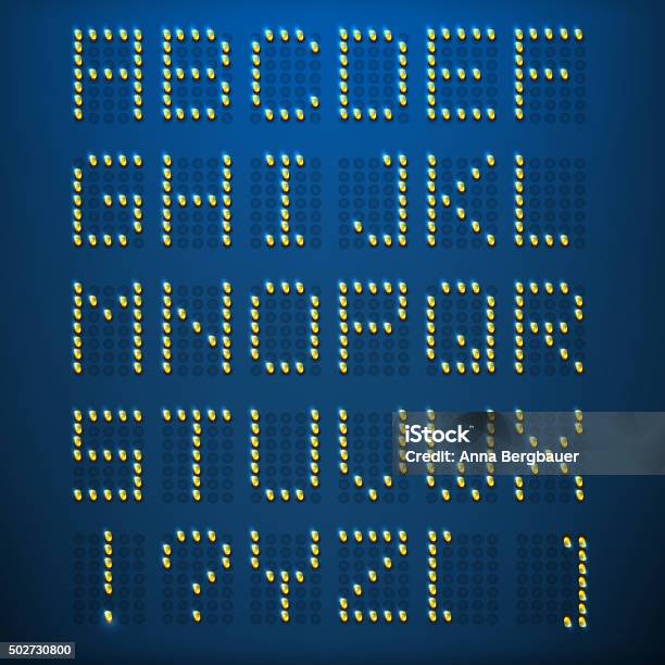 Digital Letter Graph Digital Letter Vector Stock Illustration - Download Image Now - Light ...