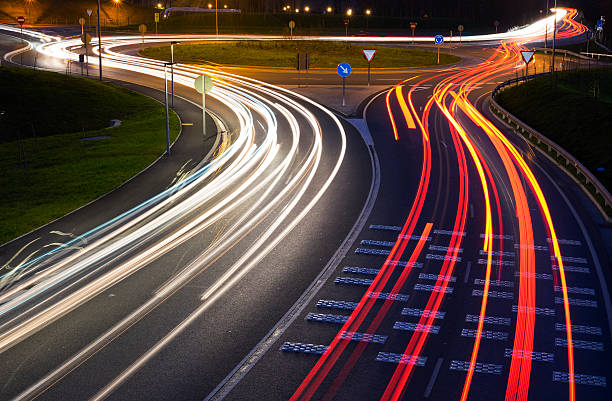 istock car light on the street 502731068