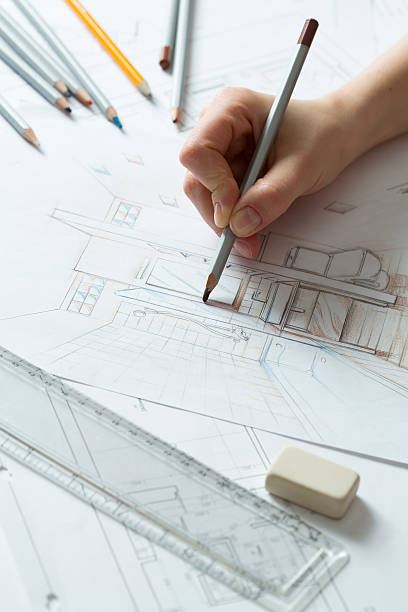 istock Hand drawing details of the interior 502735814
