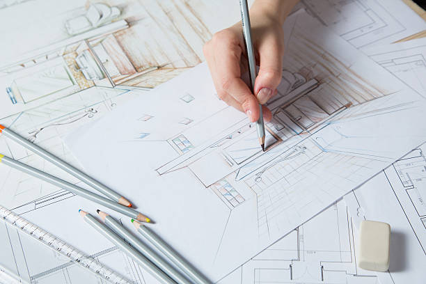 istock Hand drawing details of the interior 502735868