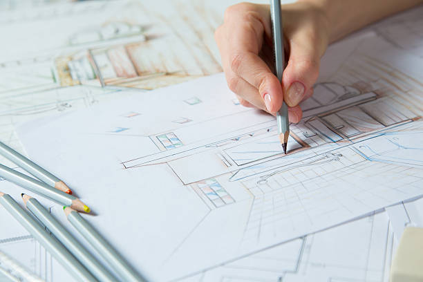 istock Hand drawing details of the interior 502735894