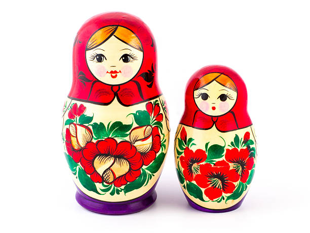 istock Russian nesting dolls. Babushkas or matryoshkas. Set of 2 pieces 502736970