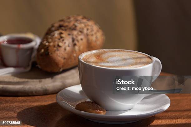 Cup Of Coffee Stock Photo - Download Image Now - 2015, Bread, Breakfast