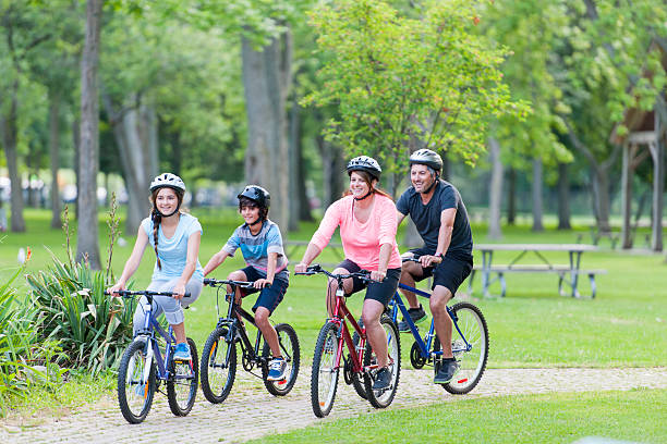 istock Family biking 502738755