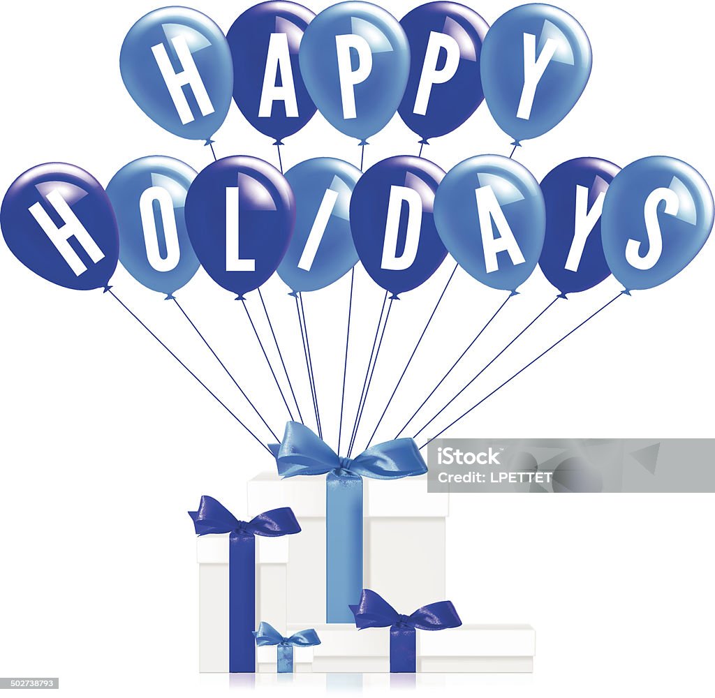 Joyeuses fêtes-Illustration vectorielle - clipart vectoriel de Ballon de baudruche libre de droits