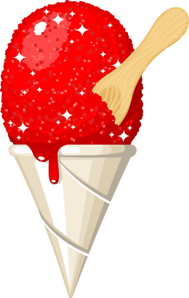 hawaiian shave ice cartoon illustration of hawaiian shave ice, or a snow cone snow cone stock illustrations