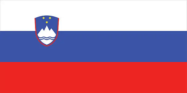 Vector illustration of SLOVENIA Flag