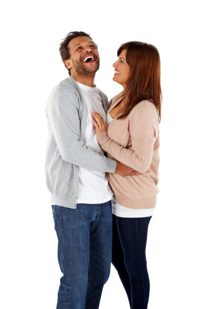 istock Interracial couple looking happy together 502740767