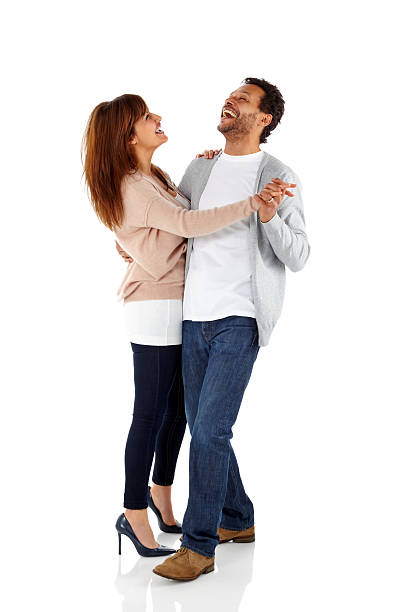 Happy mature couple dancing together