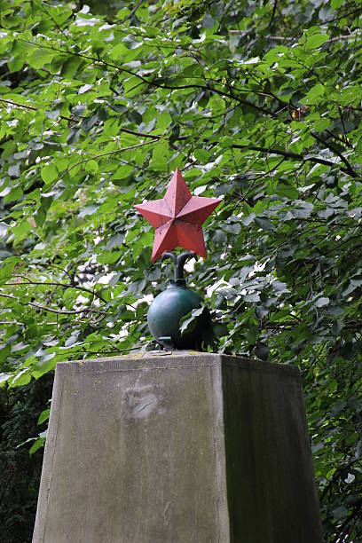 istock Red Star On Memorial 502744011