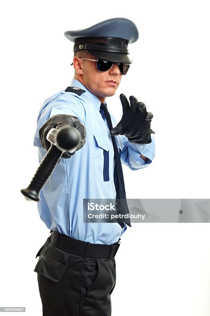 Policeman muestra en usted - Foto de stock de Adulto libre de derechos