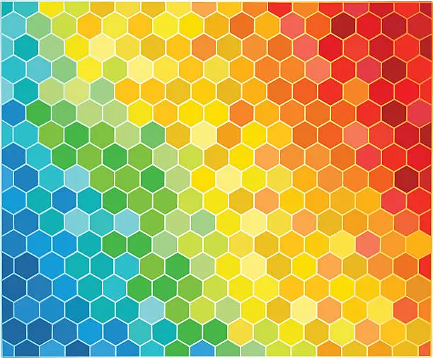 Vector illustration of Hexagonal Shaped  Background