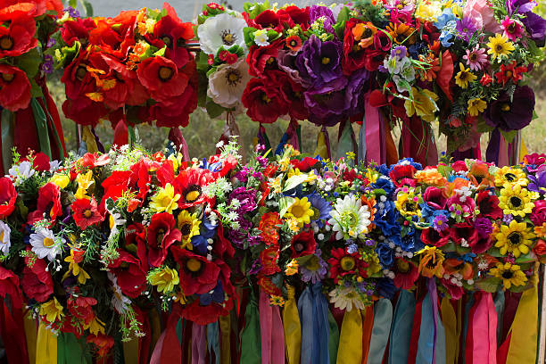 istock Many ukranian decoration for head 502752044