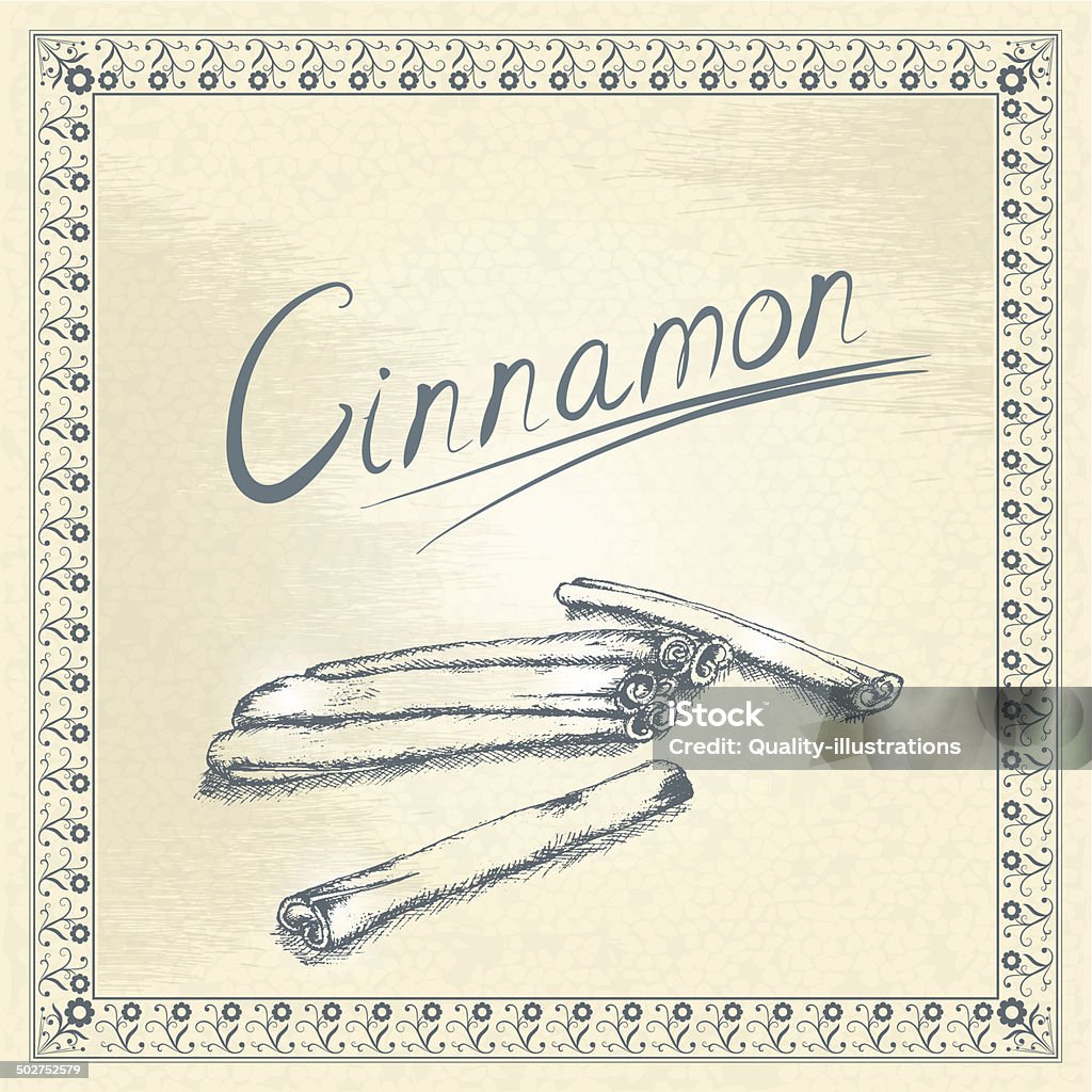 Ilustración Vintage cinnamon - arte vectorial de Alimento libre de derechos