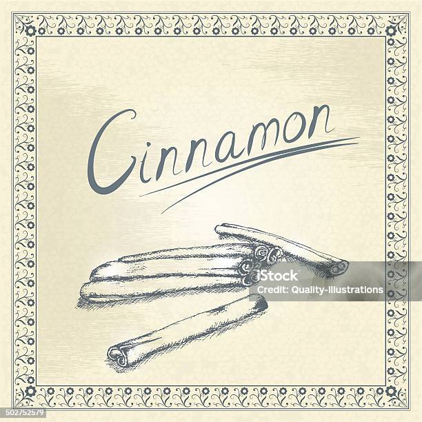 Ilustración de Ilustración Vintage Cinnamon y más Vectores Libres de Derechos de Alimento - Alimento, Anticuado, Canela - Especia