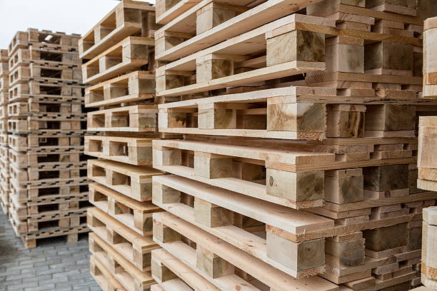 istock Stock wooden pallets 502753182