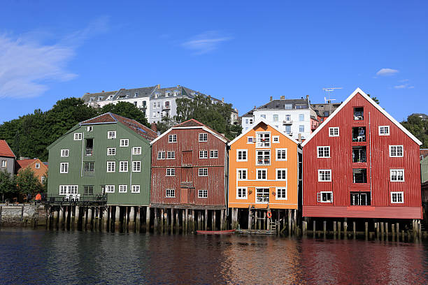 istock Old Storehouses in Trondheim, Norway 502753593