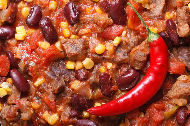 istock Mexican food chili con carne macro. horizontal 502753831