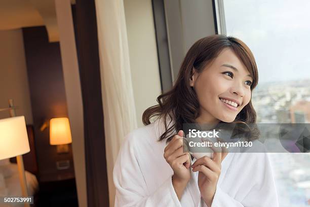 Morning Woman With Coffee Stock Photo - Download Image Now - Adult, Bathrobe, Beautiful People