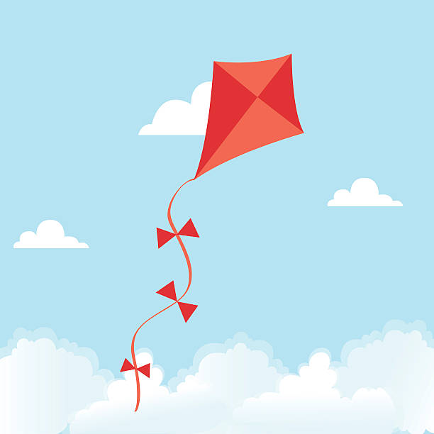 Kite abstract cute kite on a special background sky kite stock illustrations