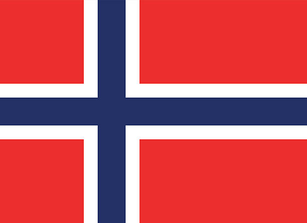 norwegische flagge - norwegen stock-grafiken, -clipart, -cartoons und -symbole