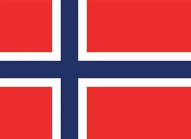 Vector illustration of Norway Flag