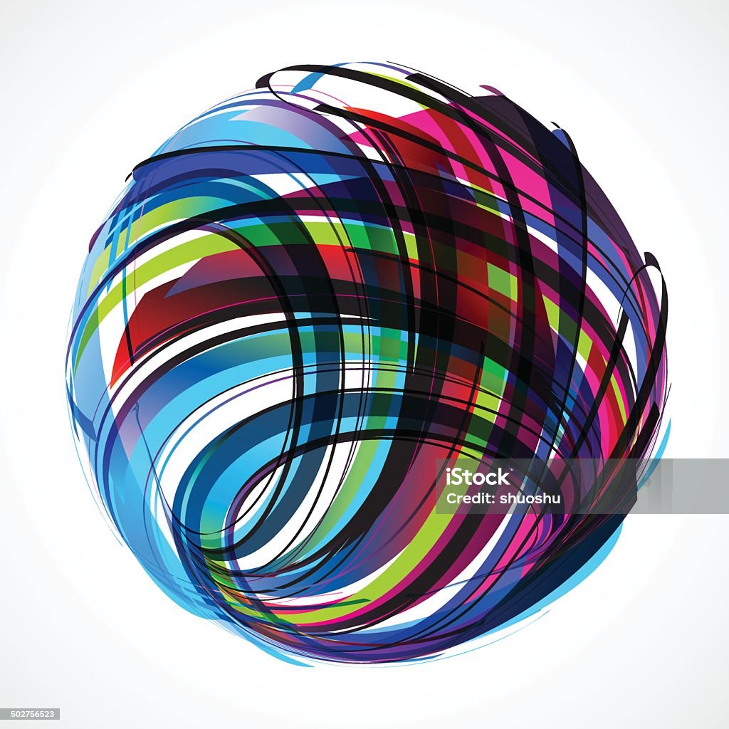 abstract colorful wave stripe ball pattern abstract colorful wave stripe ball pattern for design.(ai eps10 with transparency effect) Sphere stock vector