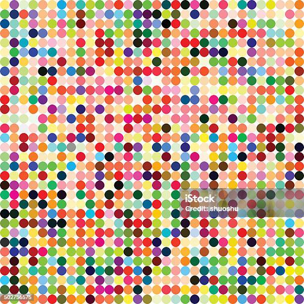 Abstract Color Polka Dots Pattern Background Stock Illustration - Download Image Now - Pattern, Multi Colored, Backgrounds