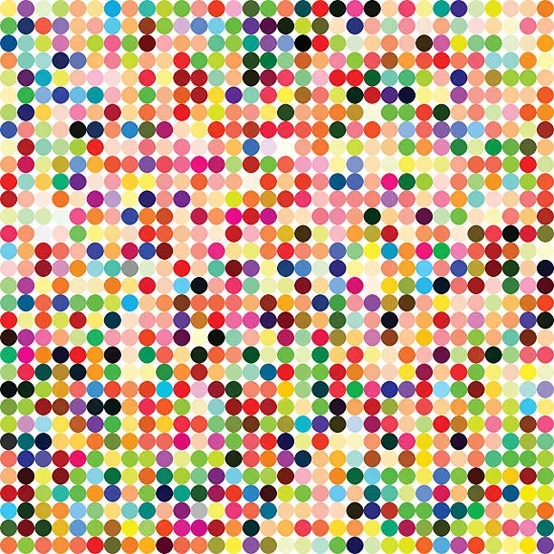 Vector illustration of abstract color polka dots pattern background