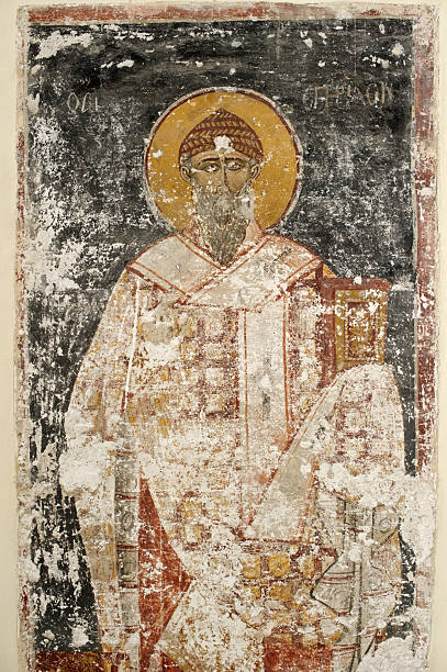 istock Orthodox Saint Fresco 502757001