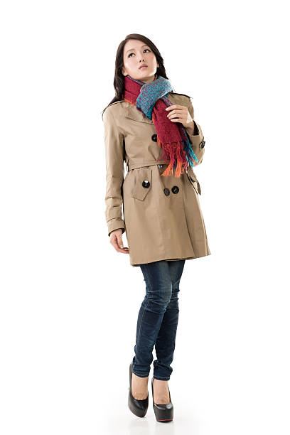 istock Asian lady with coat in winter 502757381