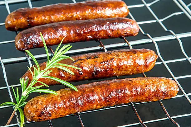 Photo of Merguez, North-African sausage, roasted