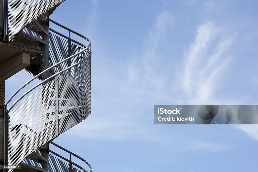 Spiral staircase Spiral staircase and a beautiful sky Spiral Stock Photo