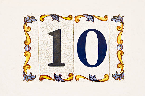 istock Ceramic tile, street number 10 502758985