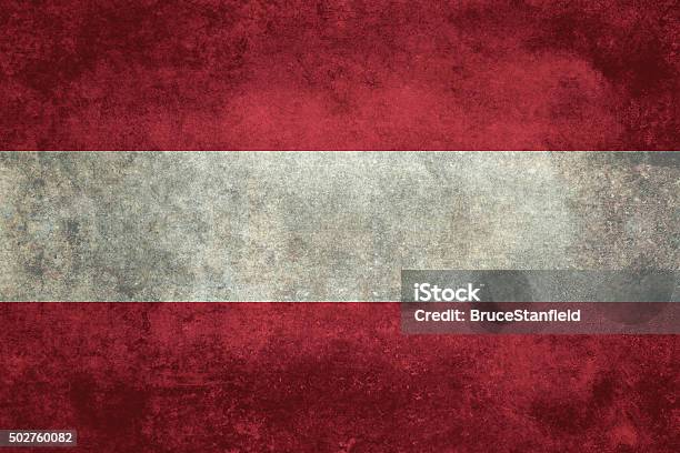 National Flag Of Austria Distressed Version Stock Photo - Download Image Now - 2015, Ancient, Antique