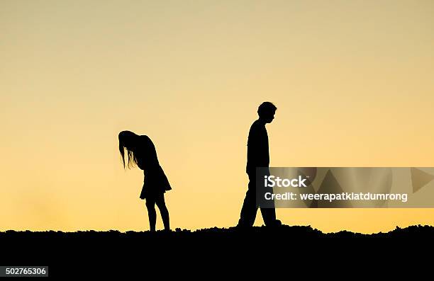 Couple Ending Relationship Stock Photo - Download Image Now - Couple - Relationship, Separation, Sadness