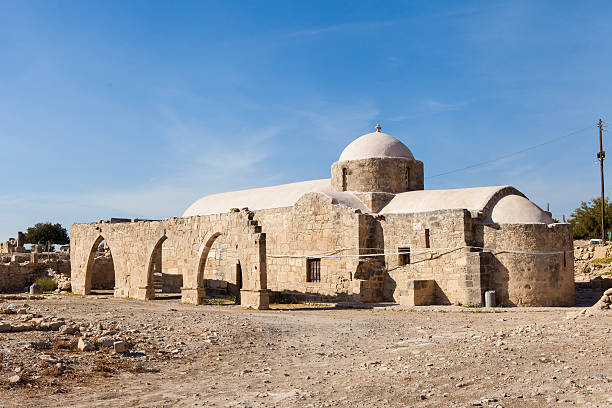 Church Panagia Katholiki, Kouklia village, Paphos District. Cyprus Kouklia is a village in the Paphos District, about 16 kilometres from the city of Paphos on the Mediterranean island of Cyprus. ayia kyriaki chrysopolitissa stock pictures, royalty-free photos & images