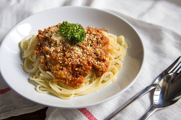 Bolognese Spaghetti stock photo