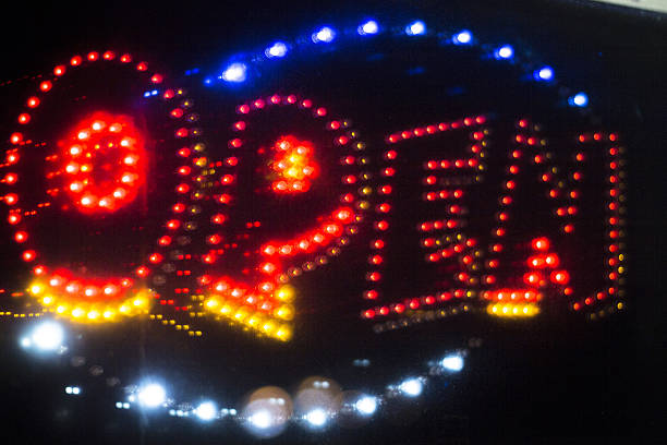 istock Neon shop open store sign 502784160